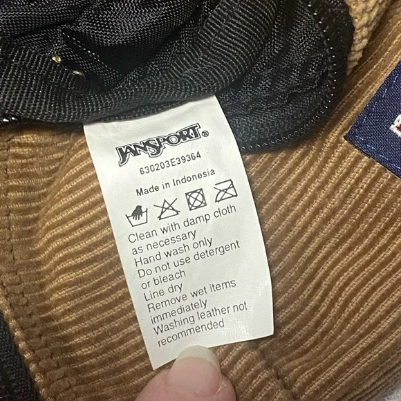 Vintage JanSport Half Pint Tan Corduroy Backpack - Picture 11 of 11